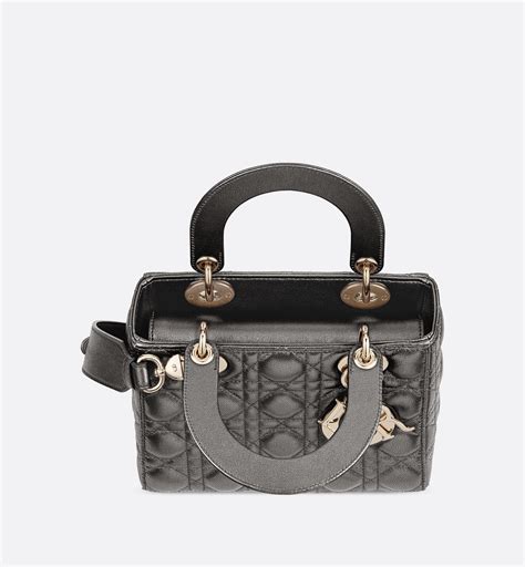 lady dior gunmetal|Small Lady Dior My ABCDior Bag Metallic Gunmetal Cannage .